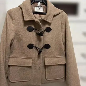 아베닐 에투알 후드 부착 숏 기장 더플 코트 베이지 36