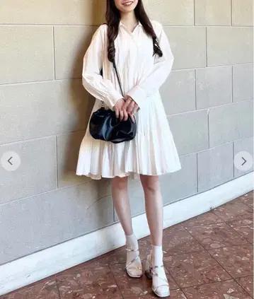 COCO DEAL 워시드 코튼 티어드 블라우스 뉴본 사진