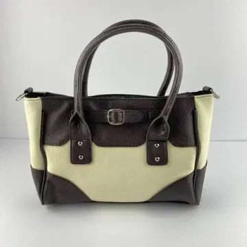 어반 리서치 2way 토트 숄더백 화이트 다크 브라운