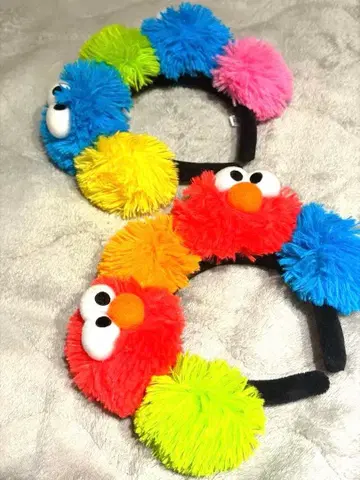 엘모 쿠키 몬스터 머리띠 2개 세트