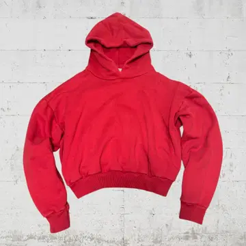 LOS ANGELES APPAREL 크롭 후드티 레드