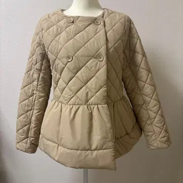 베이지 M 퀼팅 자켓