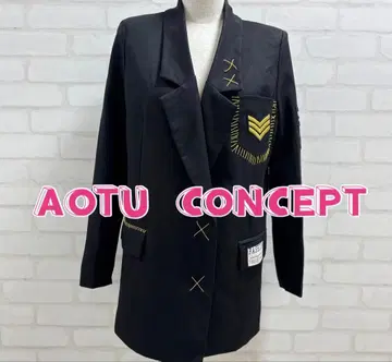 새상품급 AOTU-CONCEPT 블랙 자수 테일러드 자켓