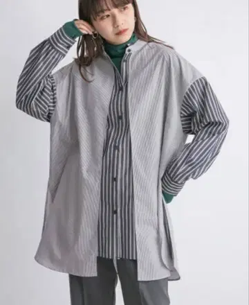 KBF 리버서블 BIG 셔츠 네이비