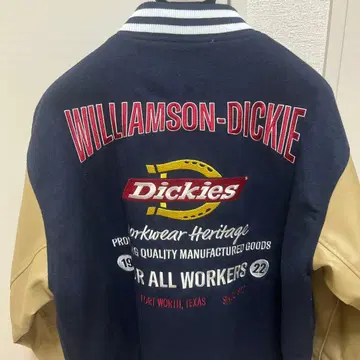 Dickies Williamson-Dickie 바시티 자켓 네이비/베이지