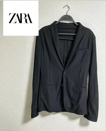 메쉬 블랙 스트레치 테일러드 자켓 ZARA