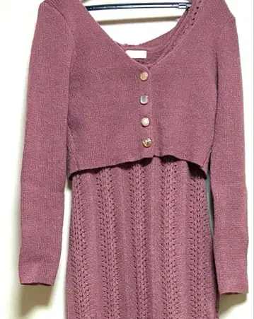 리젝시 앙상블 레이스 니트 원피스