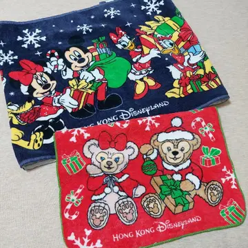디즈니 홍콩 디즈니 타월 크리스마스 2개 세트