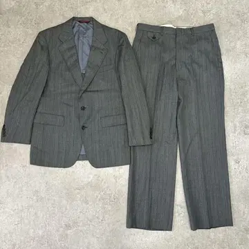 챕스 랄프 로렌 울 그레이 셋업 수트 센터벤트