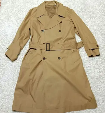 유니클로 U 남성용 트렌치코트 베이지 벨트 포함 오버 사이즈