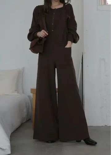 [ 미사용 새상품 ] willfully 숄더 벨트 니트 올인원