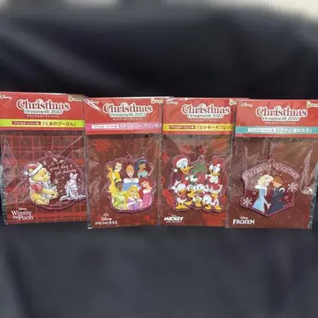디즈니 크리스마스 오너먼트 세트 4개 세트