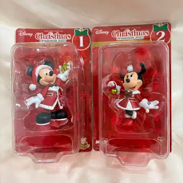 디즈니 크리스마스 오너먼트 해피 복권 2025 미키미니 2체 세트