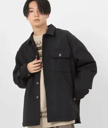 멜톤 CPO 셔츠 자켓 / 빅 실루엣