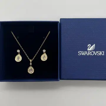 스와로브스키 골드 목걸이 & 귀걸이 정품