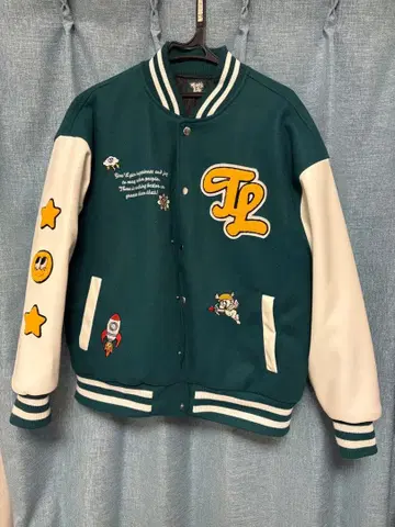 that'sLife 댓츠라이프 그린 바시티 자켓