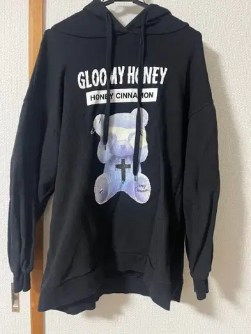 Honey Cinnamon 블랙 후드티 양산형 지뢰계 비주얼계