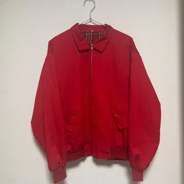 짧은 기장 빈티지 자켓 빨간색 L