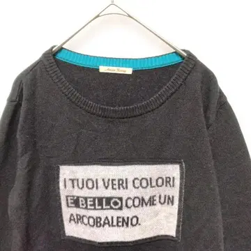 안나 케리 블랙 니트 스웨터 38 울 혼방