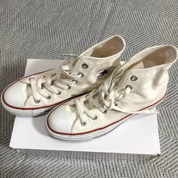 CONVERSE ALL STAR 화이트 하이컷 스니커즈 24.5cm