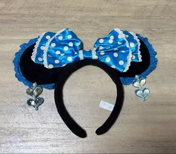 디즈니랜드 도트 머리띠 스카이블루