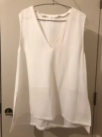 Arpege story 베스트 슬리브리스 상의 화이트