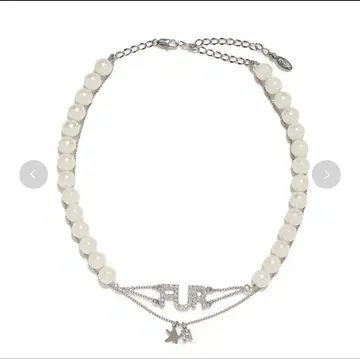 furfur 로고 펄 목걸이 실버
