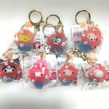 산리오 미야쿠미야쿠 클리어 키링  입체 컴플리트 만박