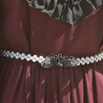 리본 캣 펄 벨트 axesfemme