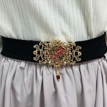 차이나풍 장식 장미 밴딩 벨트 axesfemme