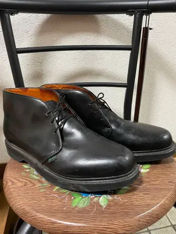 블랙 가죽 처카 부츠 Bates