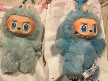 러브부 러브부 팝마트 봉제 인형 파랑 그린 2체 세트