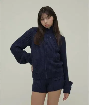 새상품 andmary Mary 로고 니트 세트 네이비