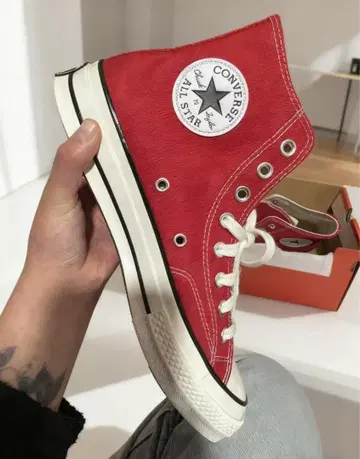 [ 미사용 새상품 27.5cm ] 레어 CT70 빨간색 하이컷 hi