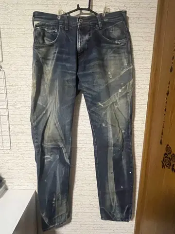 폴스미스 레드이어 페인트 크러쉬 데님 청바지