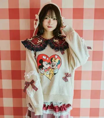 택 포함 새상품 쿠틸과 레트로 미키마우스 & 미니 니트
