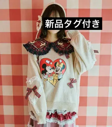 택 포함 새상품 쿠틸과 레트로 디즈니 니트