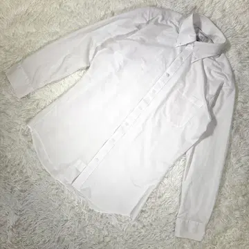 ORIHICA [ L ] 노다리미 긴팔 셔츠 화이트 비즈니스 캐주얼 대응