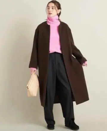 MANTECO 노카라 벨트 롱 코트 뷰티 앤 유스