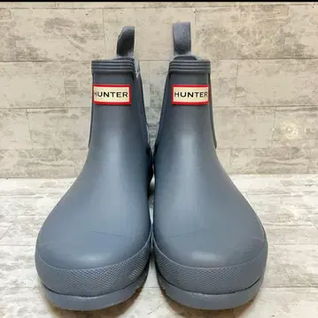 HUNTER 그레이 숏 밴딩 부츠
