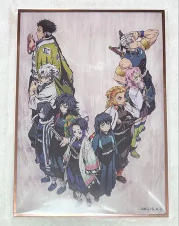 귀멸의 칼날 귀멸 극장 키 비주얼 아크릴 색지 기둥 회의 나비 저택 편