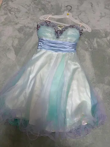 파티 드레스 미니 발표회 결혼식 플레어 드레스 비쥬 민트 그린