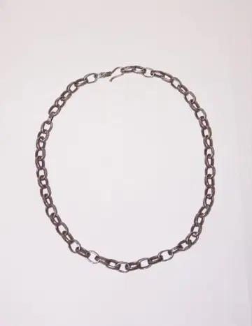 카렌 실버 손 조각 체인 목걸이 80년대~00년대