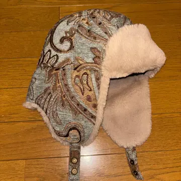 고블랑 직조 페이즐리 무늬 플라이트 캡