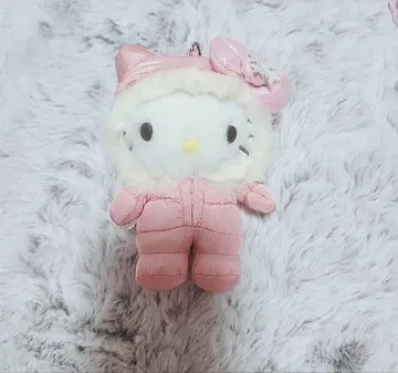 헬로키티 봉제 인형 키링 핑크