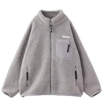 밀크 페도 초미품 레어 완판 컬러 스탠드 카라 지퍼 보아 블루종 M