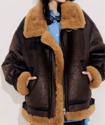 빈티지 페이크 시어링 자켓