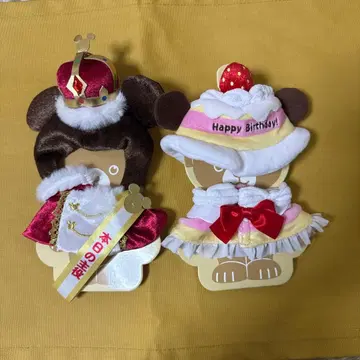 디즈니 유니베어시티 판초 오늘의 주인공 해피 벌스데이 새상품 두 개