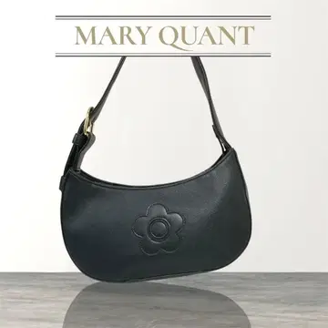 새상품급 마리콴트 원핸들 초승달형 원숄더 데이지 블랙