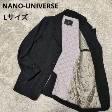 NANO UNIVERSE 울 캐시미어 스텐카라 코트 네이비 L